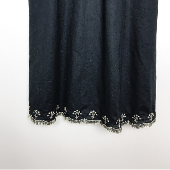 Ann Taylor Factory Black Lined Dress Gold Trim 4 - Picture 4 of 8